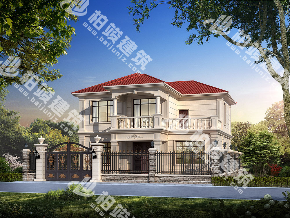 二層農(nóng)村自建房設(shè)計圖，帶私家庭院，童話般的鄉(xiāng)村墅居