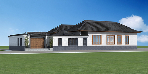 一層中式設(shè)計(jì)帶院子景觀設(shè)計(jì)圖?，鄰居羨慕的庭院新中式