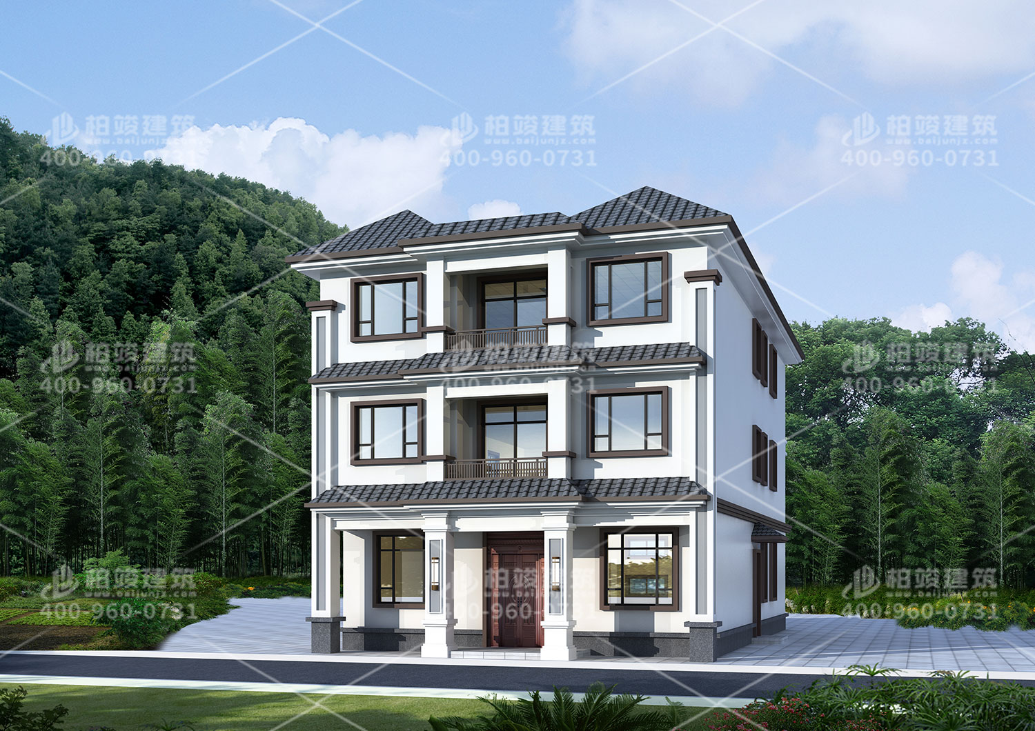 農(nóng)村自建小別墅設(shè)計，帶小賣部建筑完成就賺到了。
