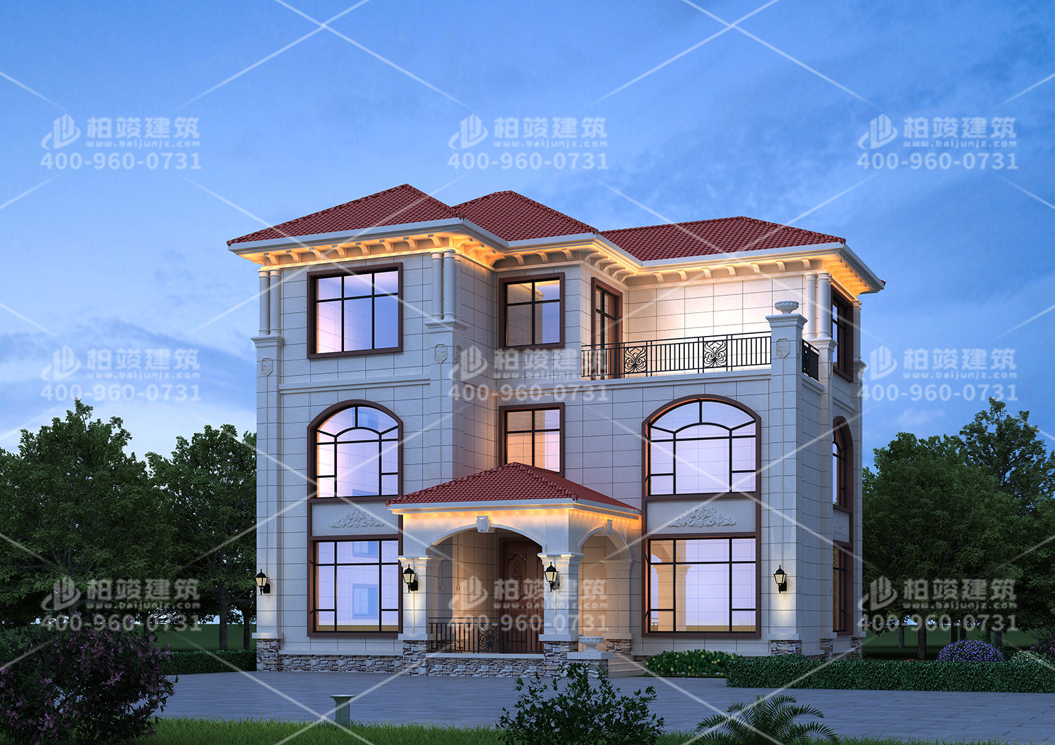 雙拼別墅設(shè)計圖，兩兄弟住的近感情更好。