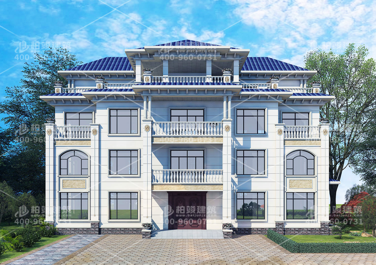 四層超級豪華別墅，建筑好全村羨慕。