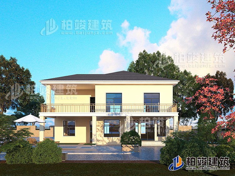 農(nóng)村二層自建房屋設(shè)計(jì)圖帶堂屋、車庫BZ292-現(xiàn)代風(fēng)格