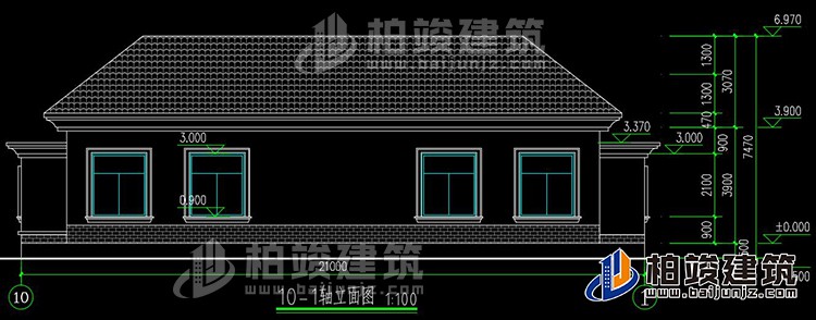 農(nóng)村蓋房設(shè)計(jì)大全一層房子的設(shè)計(jì)圖紙，帶漂亮的小院子BZ116-簡(jiǎn)歐風(fēng)格