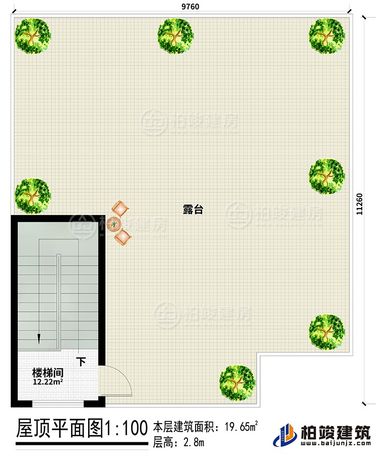三層：樓梯間、露臺(tái)