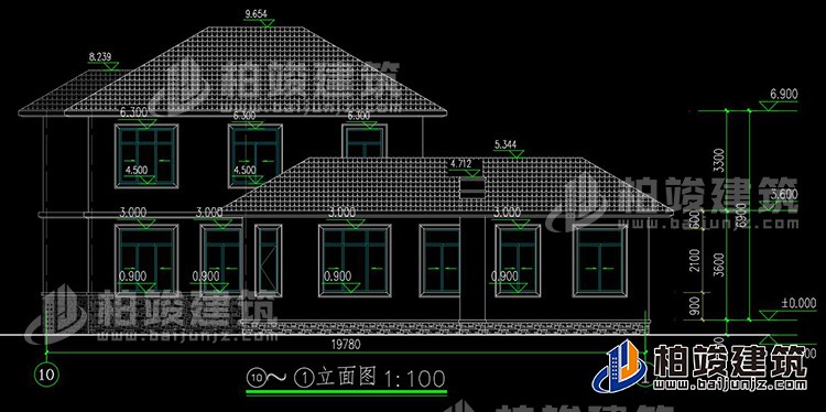 二層簡歐農(nóng)村別墅帶雙車庫施工效果圖紙全套 造價30萬BZ263-簡歐風(fēng)格