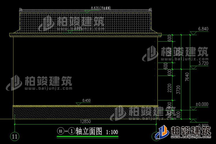 農(nóng)村四合院自建房設(shè)計圖紙BZ2741-新中式風格